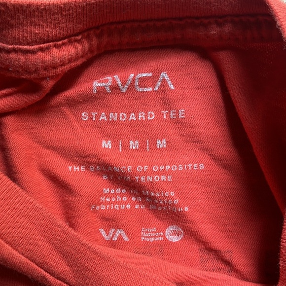 RVCA Men’s M Orange Graphic Standard Tee Shirt - Picture 3 of 3